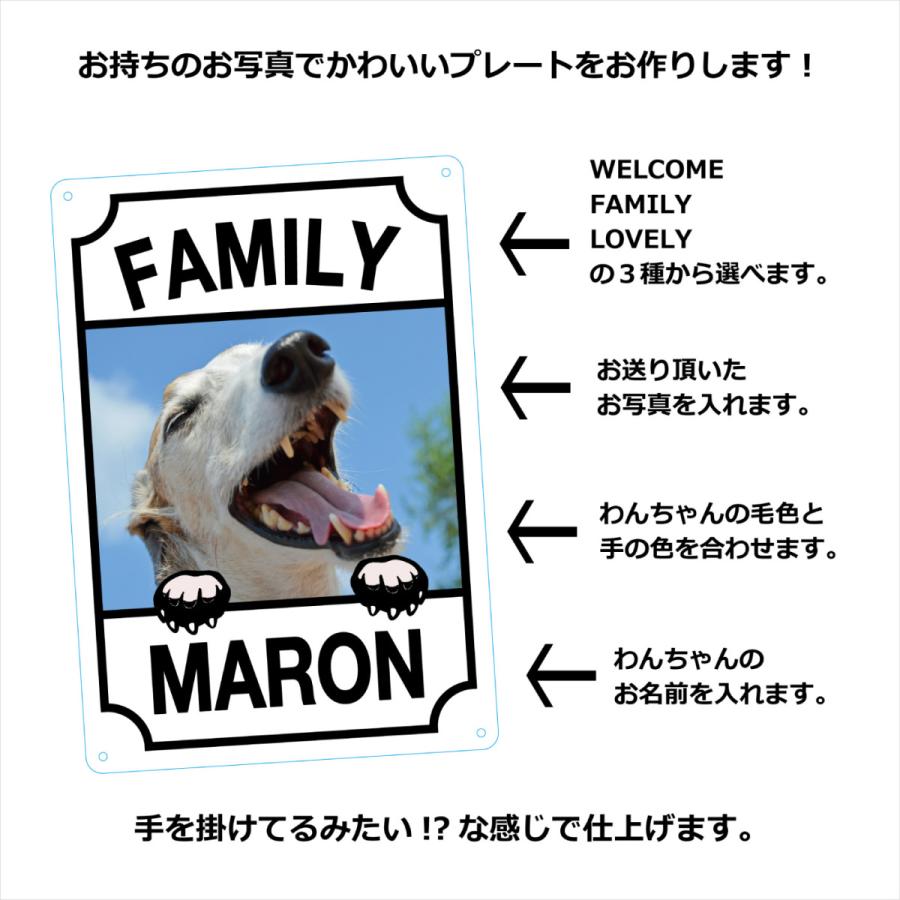 DOG 犬 看板 プリント カスタム オリジナル プレート　36cm＊25cm WELCOME FAMILY LOVELY |  | 01
