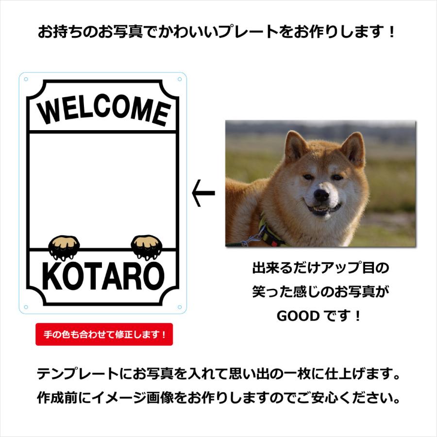 DOG 犬 看板 プリント カスタム オリジナル プレート　36cm＊25cm WELCOME FAMILY LOVELY |  | 02