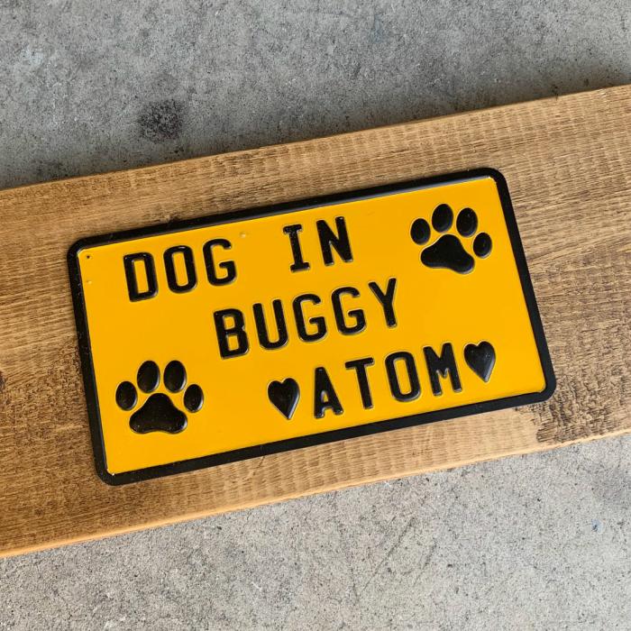 表札 おしゃれ（オーダー）2段 エンボス ハウスプレート (上段10文字・下段6文字まで) 看板 戸建 ガレージ アルミ customplate |  | 07