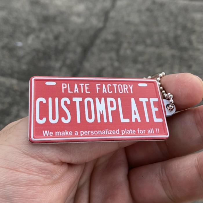 オリジナル 両面プリント キーチェーン KEY CHAIN ナンバープレート US ユーロ アルミ　送料無料メール便 |  | 05