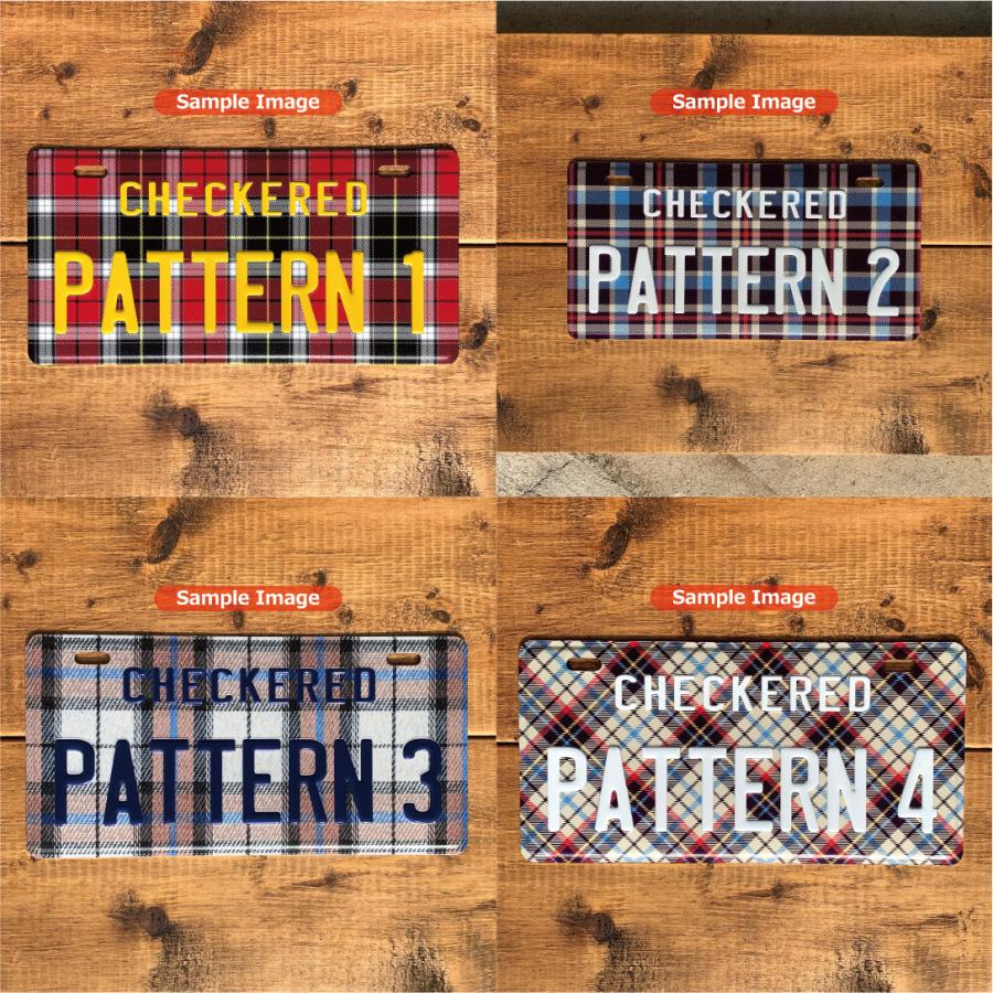 表札 オリジナル ナンバープレート 2段 プリント チェック柄 おしゃれ 戸建 カスタムプレート エンボス アルミ 看板 プレゼント 男前 インテリア 本州送料無料 |  | 05