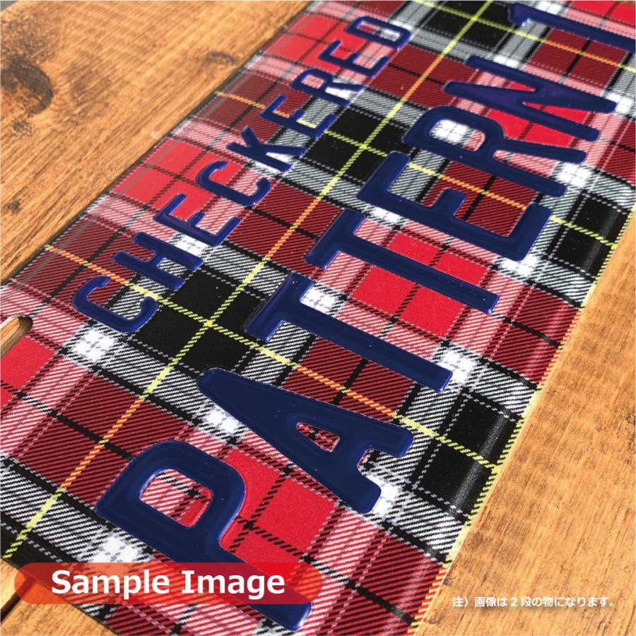 表札 オリジナル ナンバープレート 3段 プリント チェック柄 おしゃれ 戸建 カスタムプレート エンボス アルミ 看板 プレゼント 男前 インテリア 本州送料無料 |  | 09