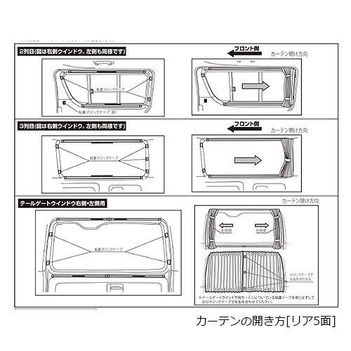 ジェイクラブ　ハイエース　200系　6型　ナロースーパーGL用　j-club　5型　4型　1型　LEGANCE　2型　3型　レガンス　リア5面カーテンセット