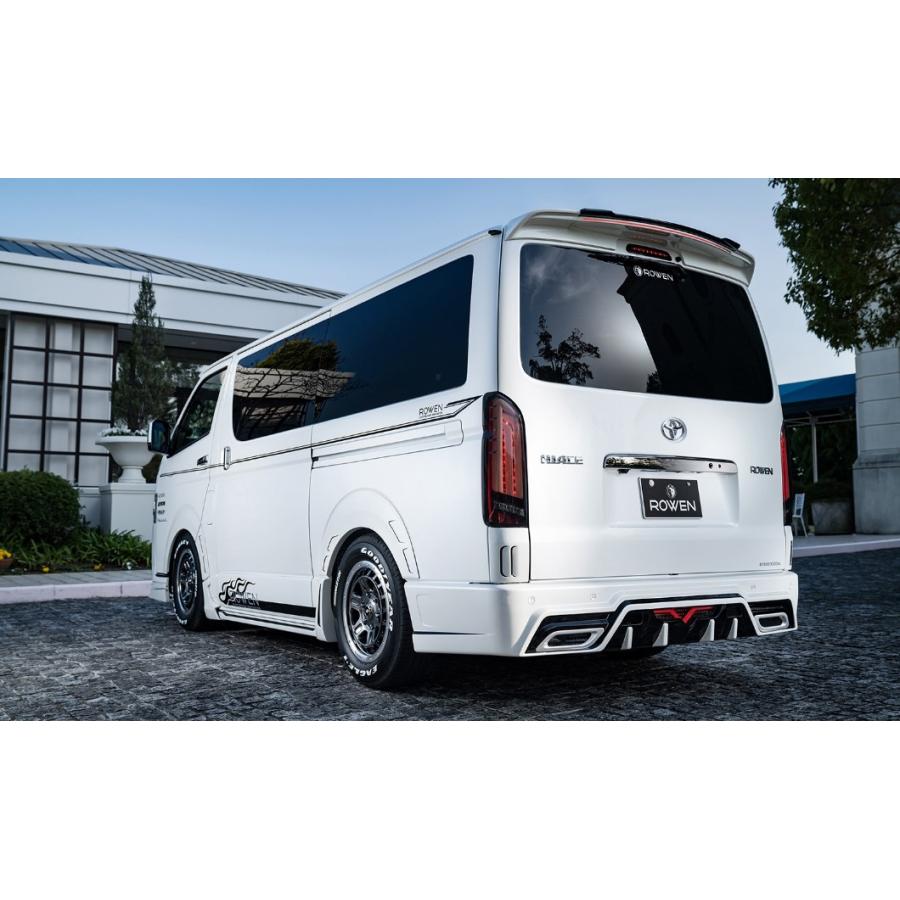 ロウェン ハイエース 200系 GDH20# TRH20# 6型 ルーフスポイラー ABS