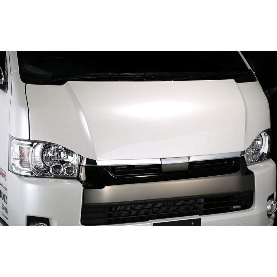 ブリッツ ハイエース 200系 エアロボンネット for WIDE FRP製 未塗装