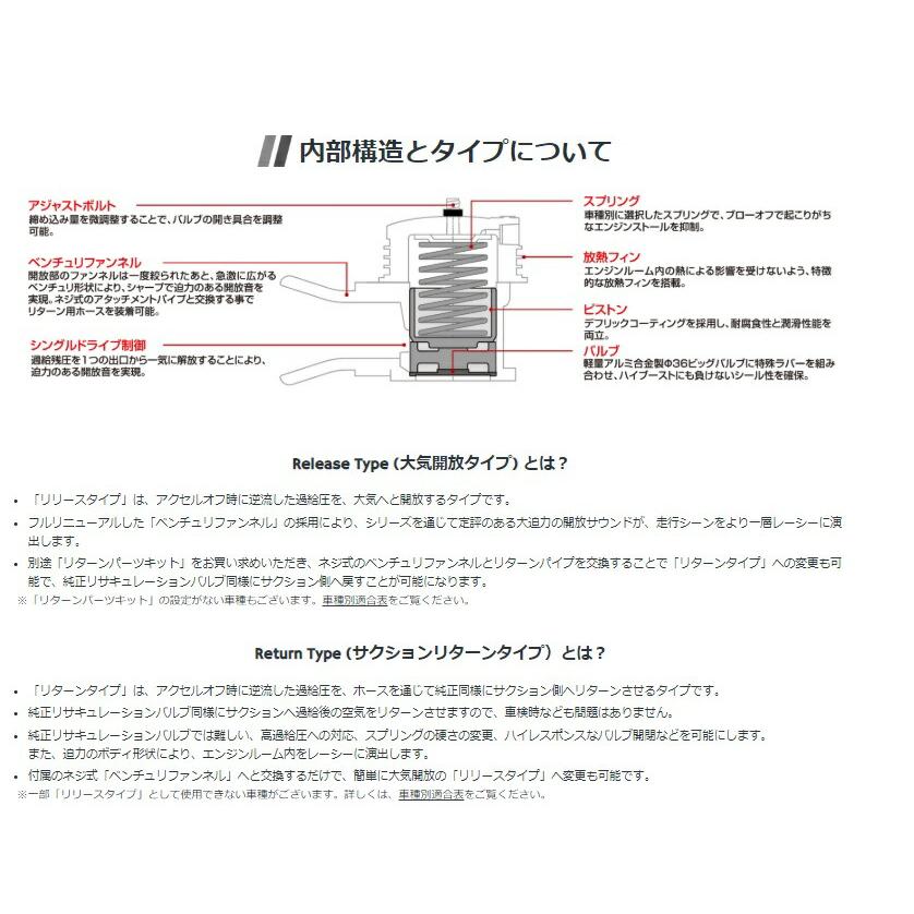 ブリッツ スカイラインGT-R BNR34 スーパー ブローオフバルブ BR リリース 大気開放タイプ 70624 BLITZ SUPER SOUND BLOW OFF VALVE BR｜customstr007｜03