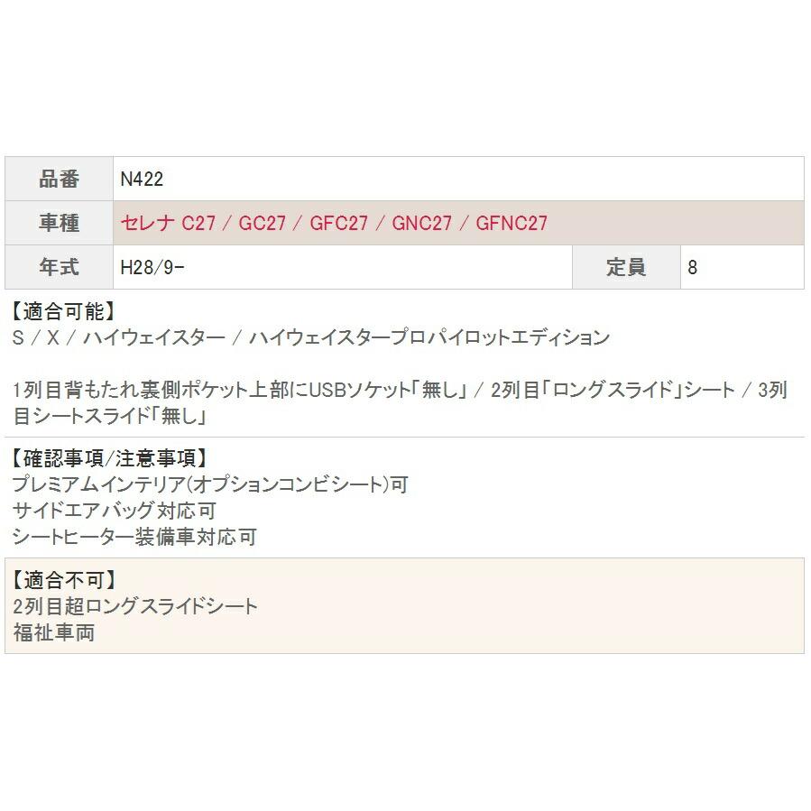 セレナ シートカバー C27 GC27 GFC27 GNC27 GFNC27 ベレッツァ ベーシック アルファ α 3列車 N422 シート ...