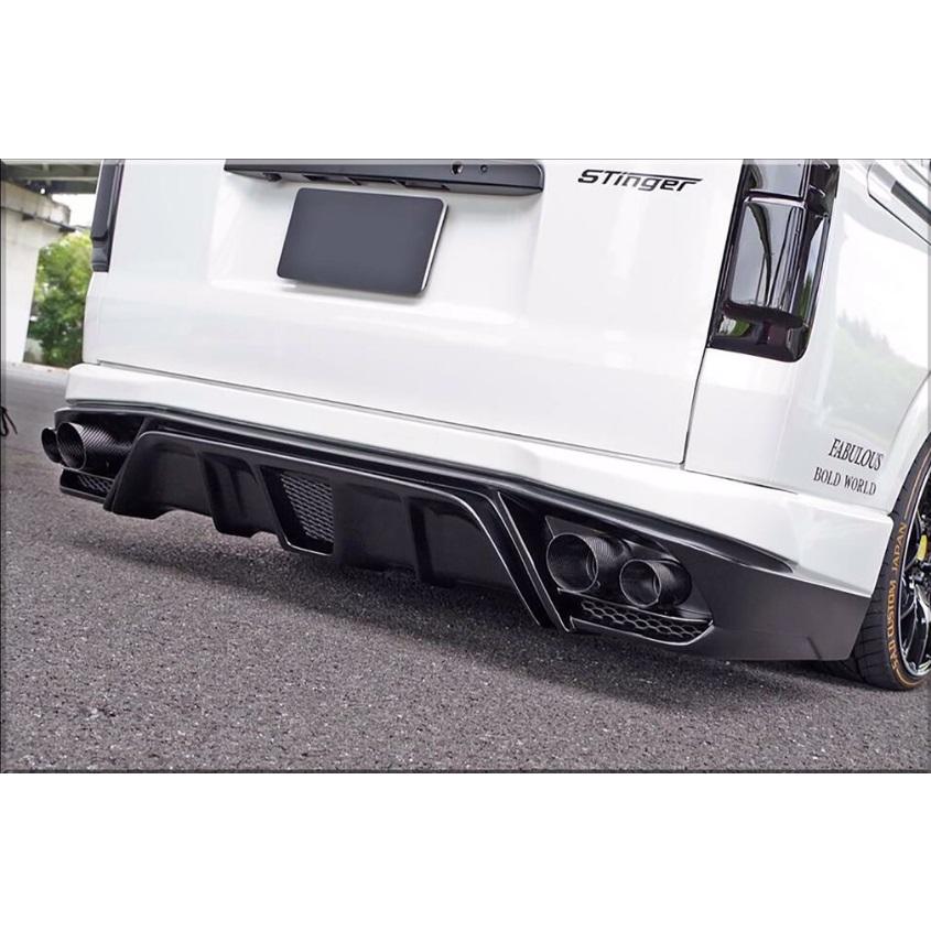 ハイエース リアバンパー SAD スティンガー S A D カスタムジャパン ハイエース 200系 4型 リアバンパー 未塗装