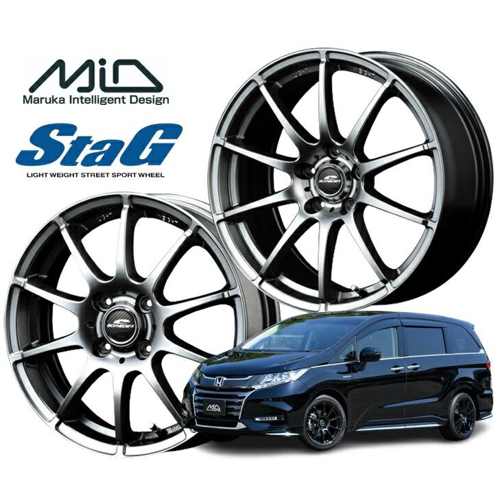シュナイダースタッグ　15インチ　5H100 ブラック シエンタ等 MID シュナイダー スタッグ 15インチ 6.0J 5H100 +45