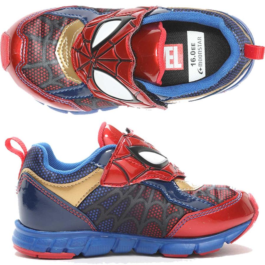 ムーンスター 15-19cm 子供靴 Moon Star MVL 013 キッズ スニーカー シューズ スパイダーマン マーベル 男の子 女の子 プレゼント おすすめ | MoonStar | 02