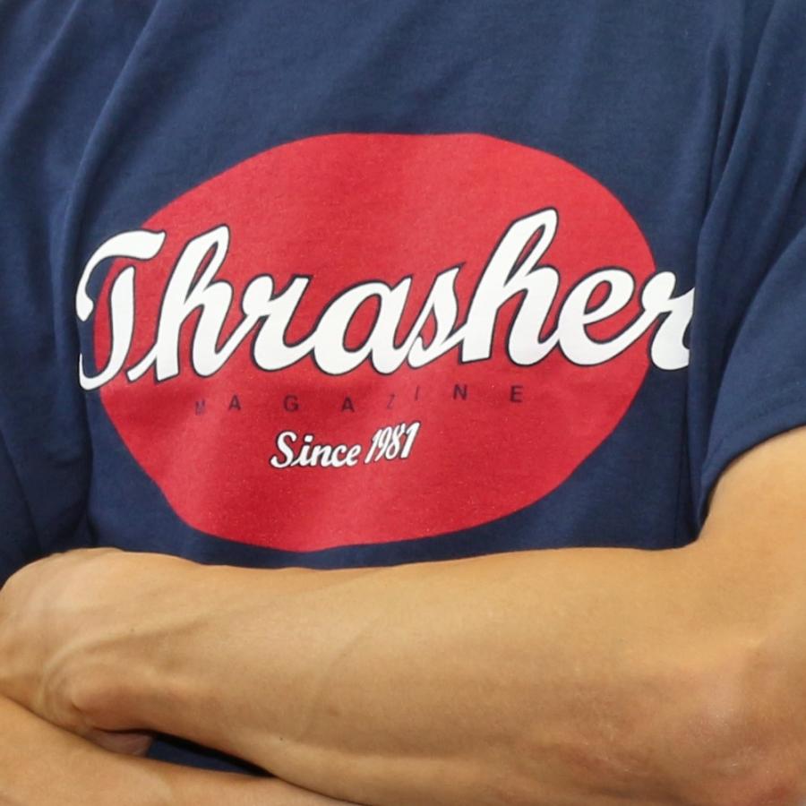 半袖 Tシャツ スラッシャー THRASHER tシャツ Oval S/S Tee Navy Blue オーバル スケートボード スケボー | THRASHER | 02
