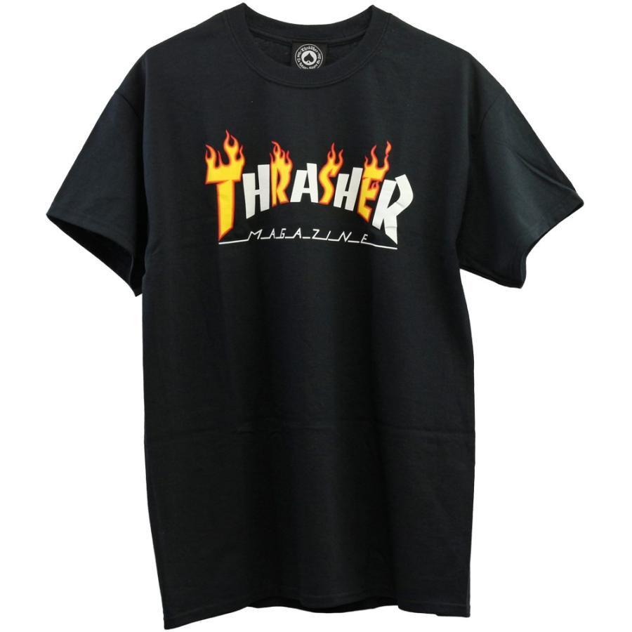 半袖 Tシャツ スラッシャー THRASHER tシャツ Flame Mag S/S Tee Black フレイムマグ スケートボード スケボー | THRASHER | 03