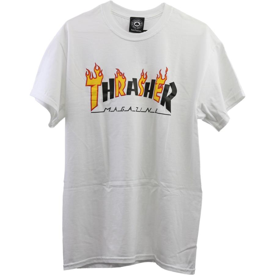 半袖 Tシャツ スラッシャー THRASHER tシャツ Flame Mag S/S Tee White フレイムマグ スケートボード スケボー | THRASHER | 03