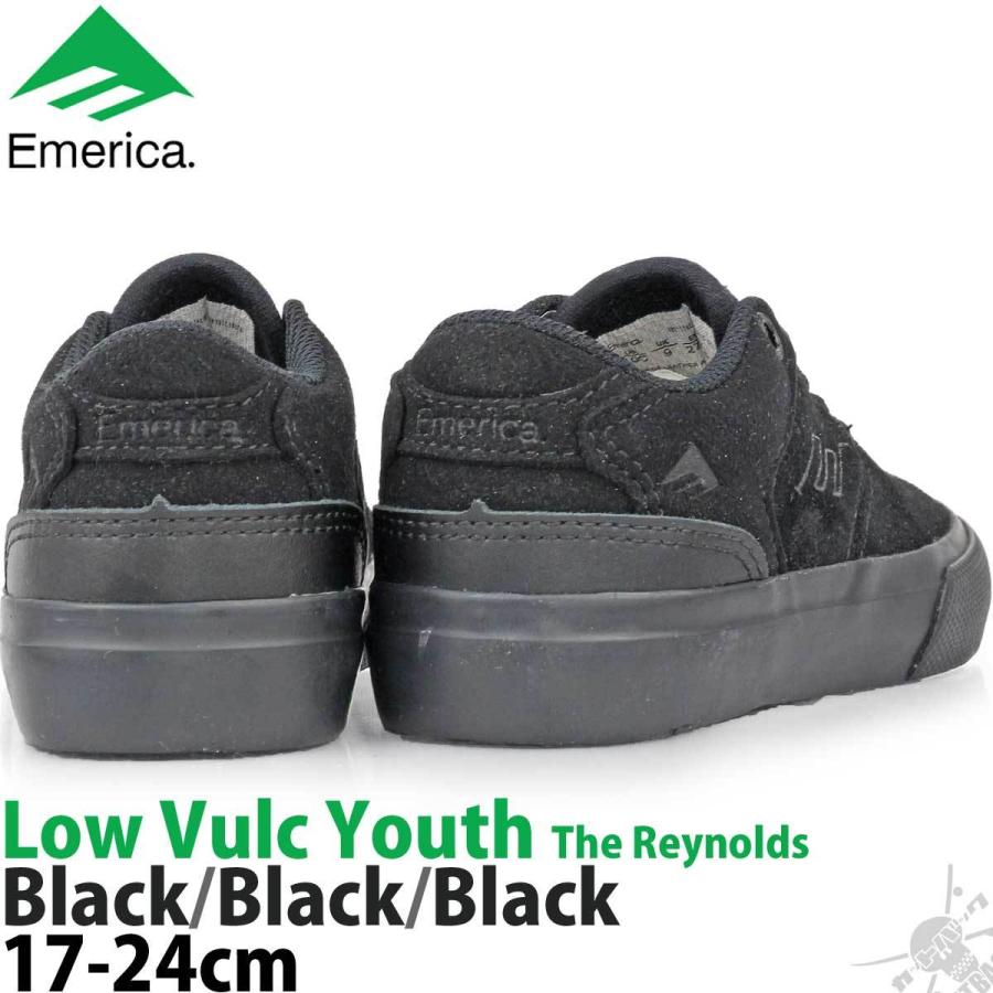 スケボー キッズ シューズ エメリカ 17-24cm The Reynolds Low Vulc Youth Black アンドリュー レイノルズ ロー バルク ユース ブラックスケートボード スニーカ | Emerica | 03