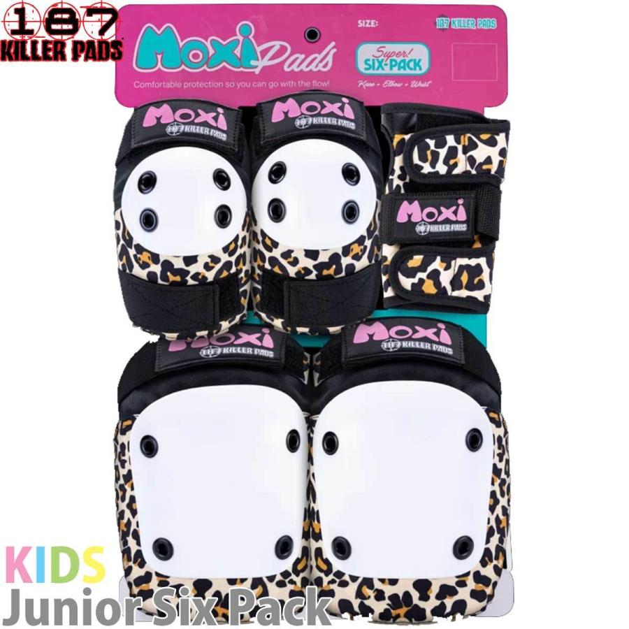 187 スケボー プロテクター キッズ 子供 3点セット Killerpads Junior Six Pack Moxi Leopard ヒジ ヒザ 手首 キラー パッド スケートボード モキシ ヒョウ柄｜cutback2