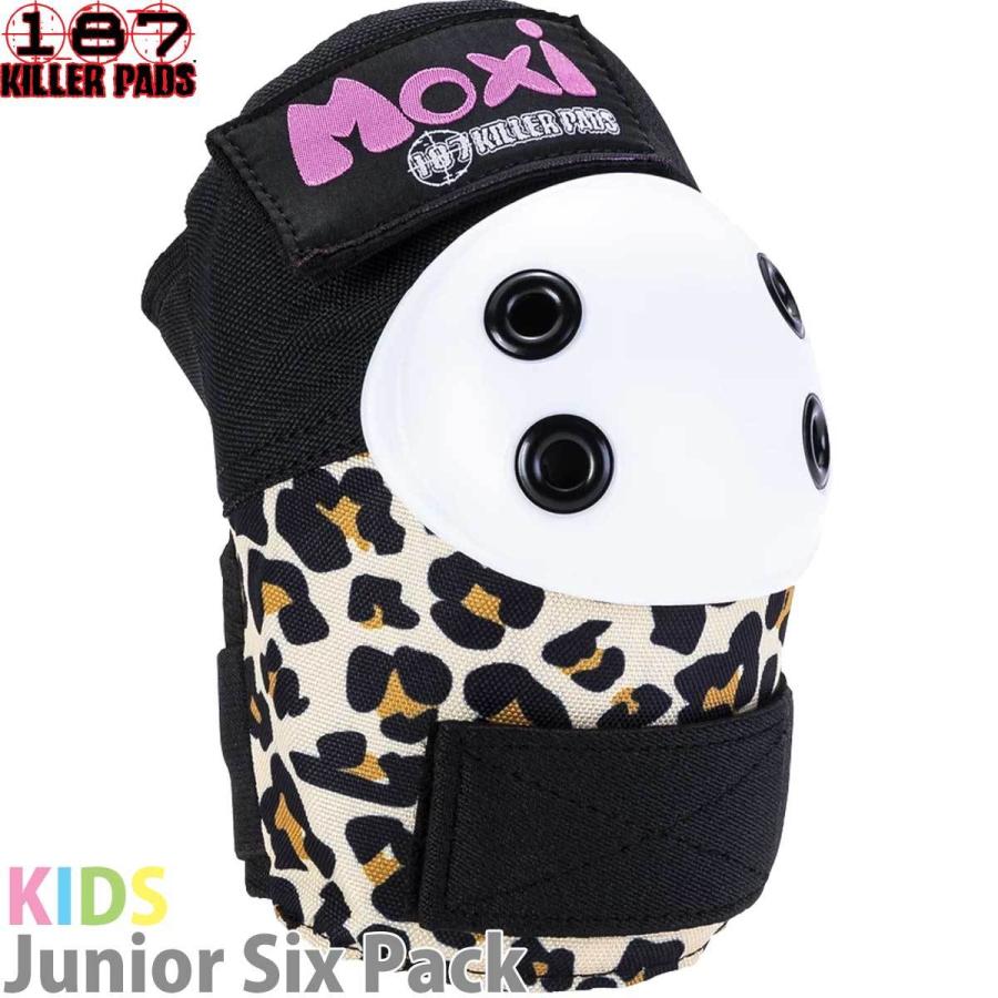 187 スケボー プロテクター キッズ 子供 3点セット Killerpads Junior Six Pack Moxi Leopard ヒジ ヒザ 手首 キラー パッド スケートボード モキシ ヒョウ柄｜cutback2｜03