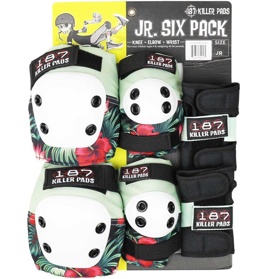 187 スケボー キッズプロテクター ハイビスカス 子供 3点セット Killerpads Junior Six Pack Hibiscus ヒジ ヒザ 手首 キラーパッド スケートボード｜cutback2｜02