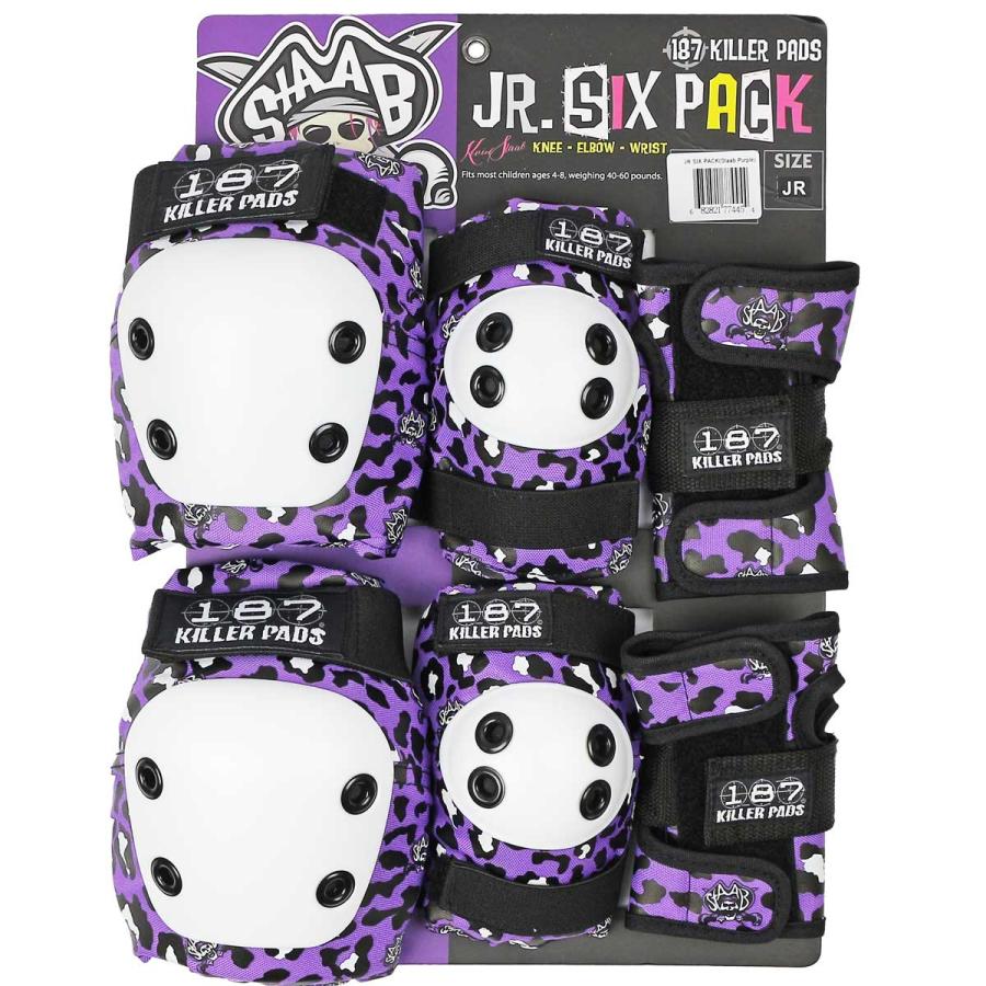 187 スケボー キッズプロテクター スターブパープル 子供 3点セット Killerpads Junior Six Pack Staab Edition ヒジ ヒザ 手首 キラーパッド スケートボード | ブランド登録なし | 01