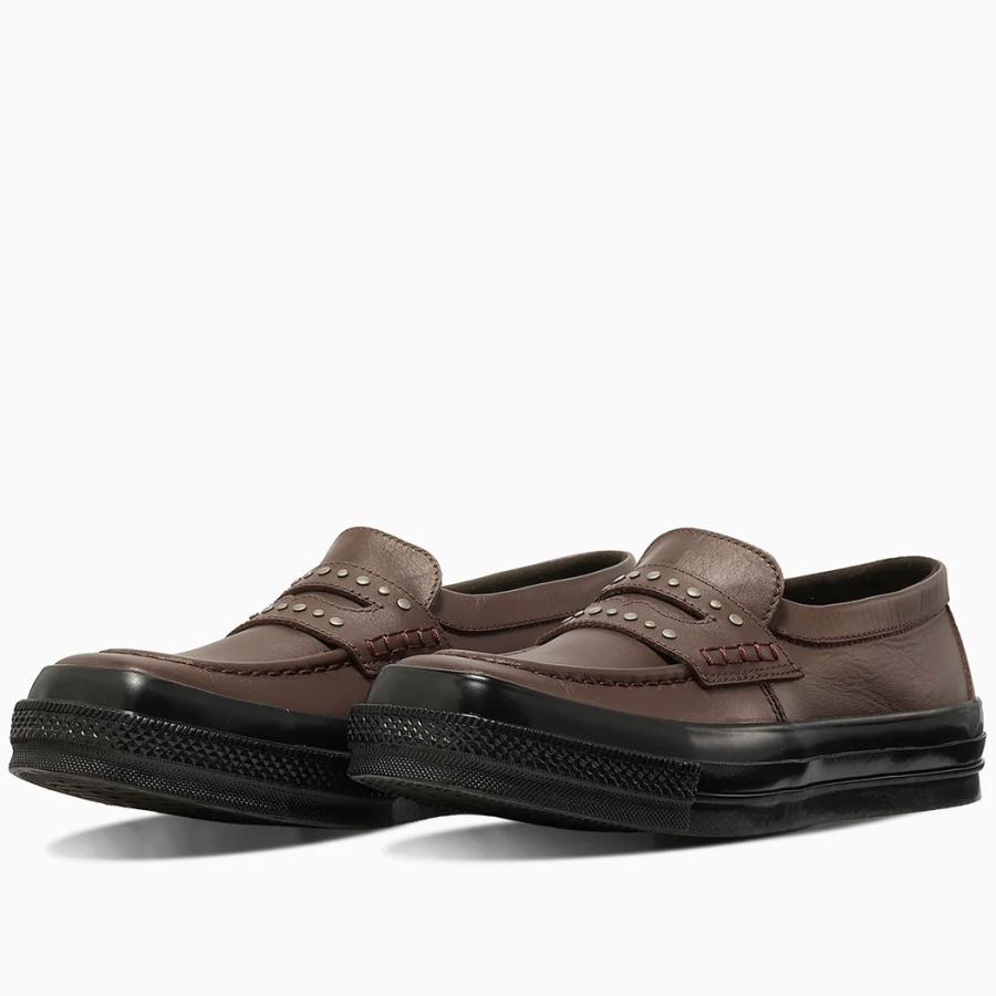 コンバース スニーカー オールスター スクエアトウ ローファー SA ディープブラウン 茶色 レザー 革靴 スタッズ CONVERSE ALL STAR SQUARETOE LOAFER SA 3131848 | CONVERSE | 01