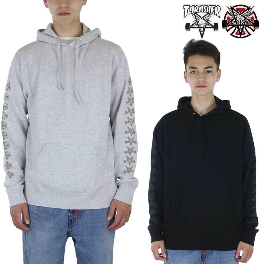 スラッシャー インディペンデント パーカー スウェット フード コラボレーション Thrasher Pentagram Cross Pullover Hooded Lightweight Sweatshirt | THRASHER | 03