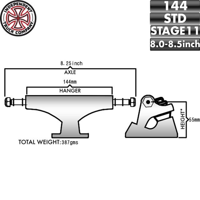 パーツ トラック INDEPENDENT インディペンデント 144 Stage 11 Polished Silver Standard スケートボード スケボー スタンダード | INDEPENDENT TRUCK COMPNY | 03