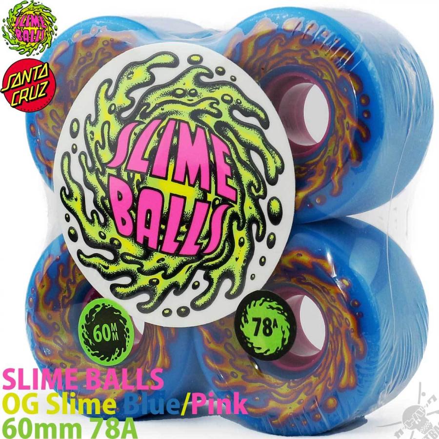 SANTA CRUZ スケボー ソフト ウィール 60mm 78A Blue/Pink Slime SANTA CRUZ スケボー ソフト ウィール 60mm 78A Blue/Pink Slime