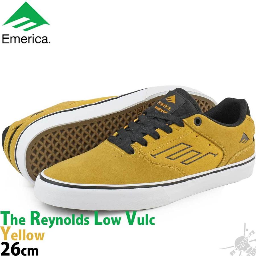 スケボー シューズ エメリカ レイノルズ ローバルク Emerica The Reynolds Low Vulc Yellow スケートボード スニーカー 靴 スケシュー バルカナイズ ブランド スケートボード専門店カットバック 通販 Yahoo ショッピング