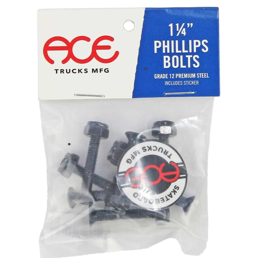 エース ハードウェア 7/8" 1" 1 4/1" スケボー ボルト ナット ネジ パーツ ACE Ace Bolts Phillips Trucks Parts プラス 部品 修理 カットバック | Ace | 07