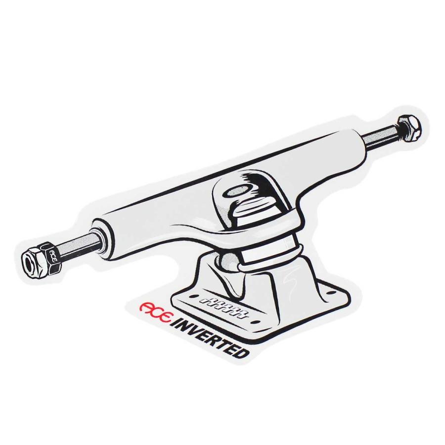 エース スケボー ステッカー ace  Inverted 14Ｘ6.5cm Sticker スケートボード インバーテッド ブランド ロゴ シール 正規品 | Ace | 01