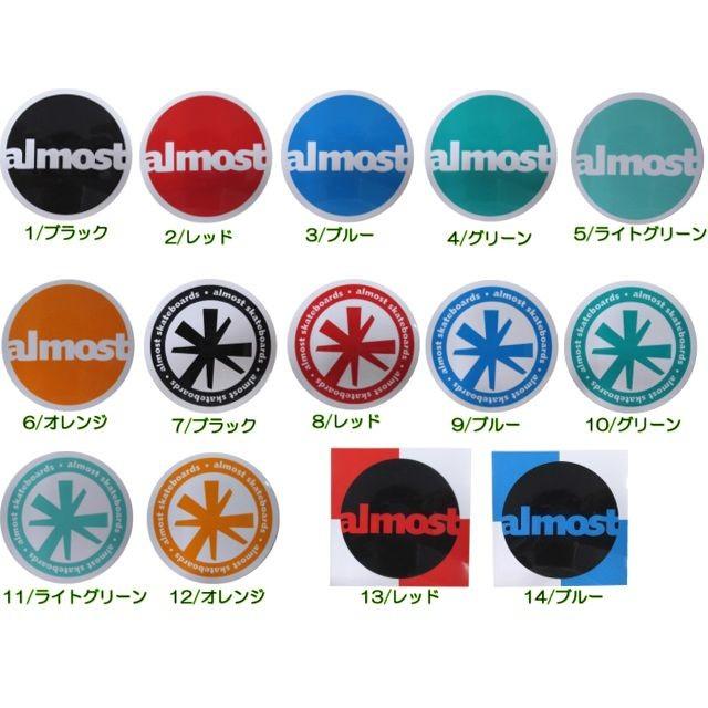 almost（オルモスト）各種ステッカー （14種類）（スケートボード