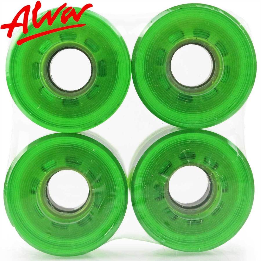 アルバ ソフトウィール 60mm 78A クルーザー クリアグリーン Cruiser Wheels Clear Green 4個セット スケートボード スケボー スケート サーフスケート タイヤ｜cutback2｜02