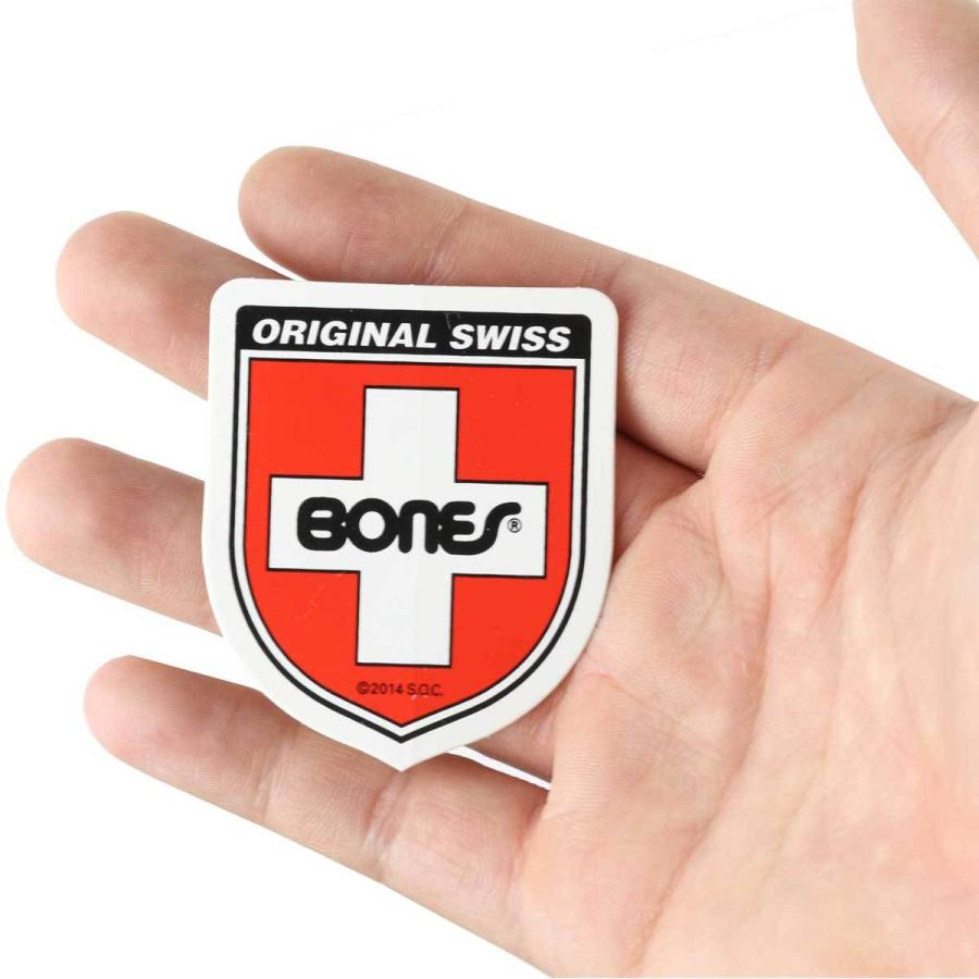 Bones ボーンズ Bearings Swiss Shield SM ステッカー 5cmx6cm スケートボード スケボー シール | POWELL | 01
