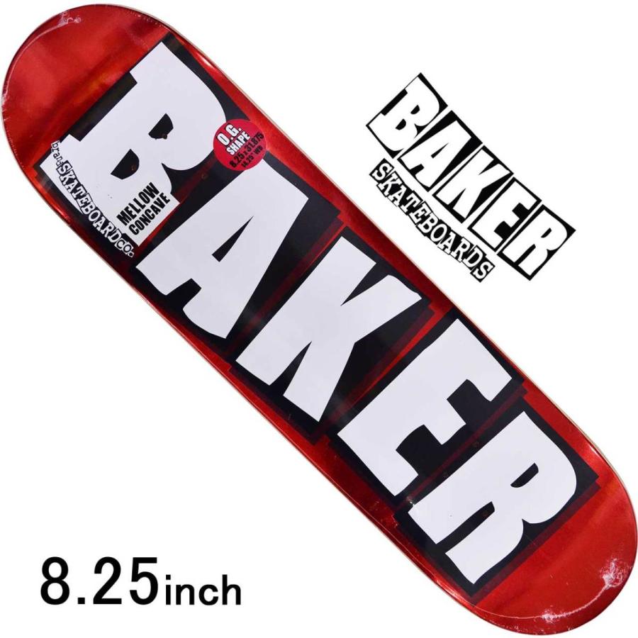 スケボーデッキ 8.25 インチ ベイカー Baker Team Brand Logo Red Foil 