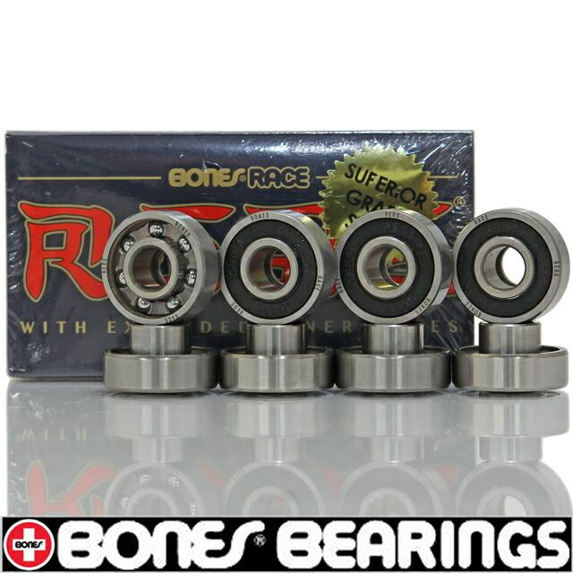 スケボー ベアリング ボーンズ レースレッズ BONES Race Reds  スケートボード パーツ スペーサー一体型 人気 おすすめ 速い | POWELL | 01