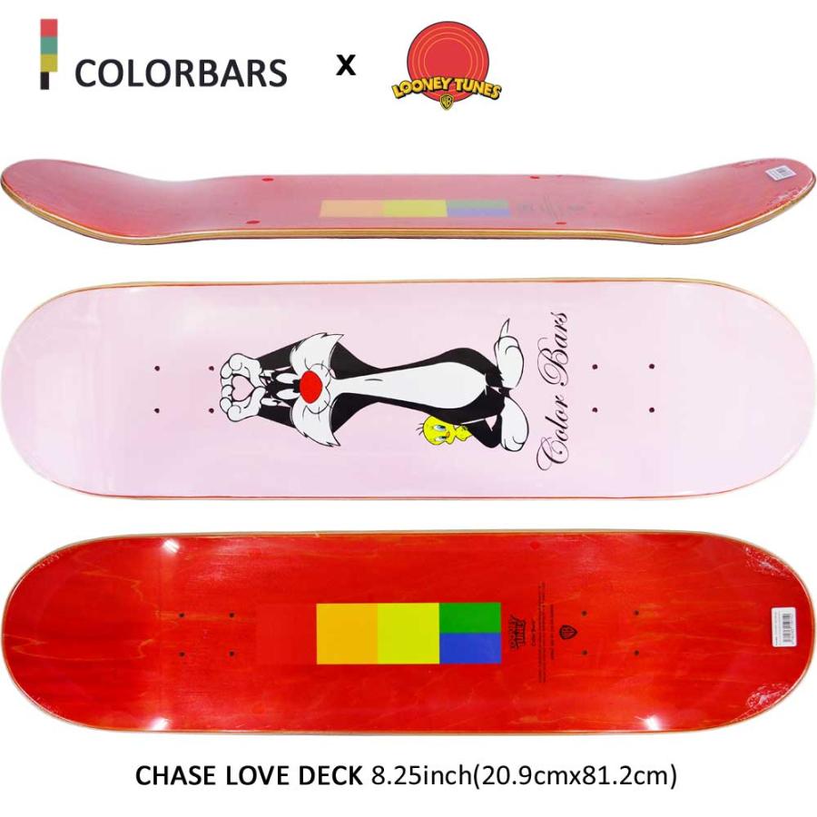 ショッピング超安い カラーバー 8.25インチ スケボー デッキ ルーニー チューンズ シルベスター Color Bars Looney Tunes Chase Love テューンズ