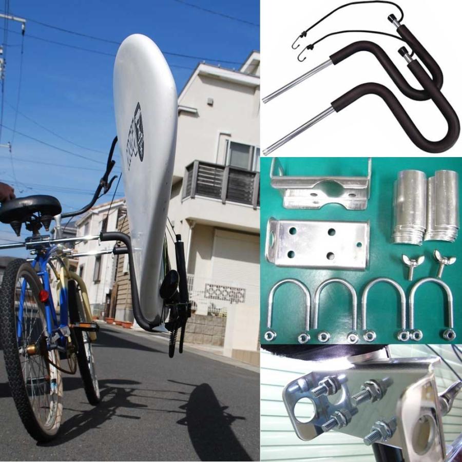 自転車キャリアCAP キャップサーフボード ボディボード 1本積み用 キャリア アタッチメント セット 一式 |  | 01