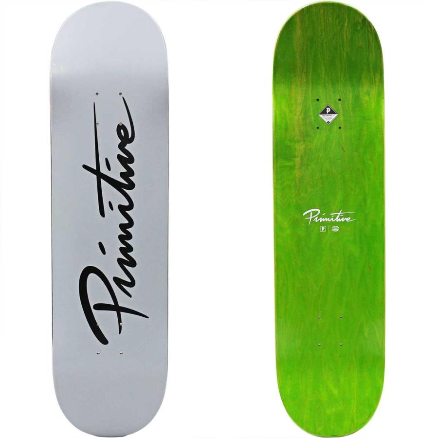 プリミティブ 8.38インチ スケボー デッキ Primitive Skateboard Nuevo Script Grey Deck 7PLY スケートボード 人気ブランド 板 | PRIMITIVE | 01