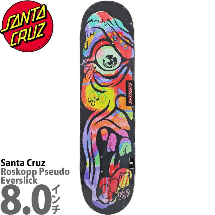 サンタクルーズ 8.0インチ スケボー デッキ Santa Cruz Skateboards Roskopp Pseudo Everslick  Deck スケートボード ブランド スケボーデッキ おしゃれ : deck0109 : カットバック スケートボード専門店 - 通販 -