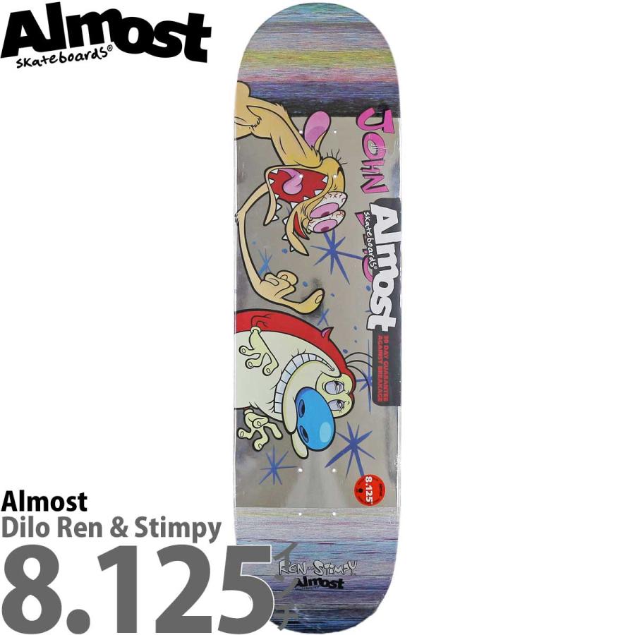 オルモスト 8.125インチ スケボー デッキ Almost Pro Dilo Ren and Stimpy Fingered R7 Deck スケートボード ブランド スケボーデッキ | ブランド登録なし