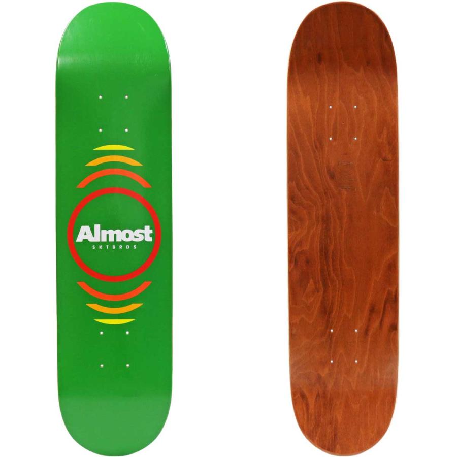 オルモスト 7.375インチ スケボー デッキ Almost Reflex Youth Hybrid Green R7 Deck スケートボード ユース キッズ ブランド スケボーデッキ 板 | ブランド登録なし | 01