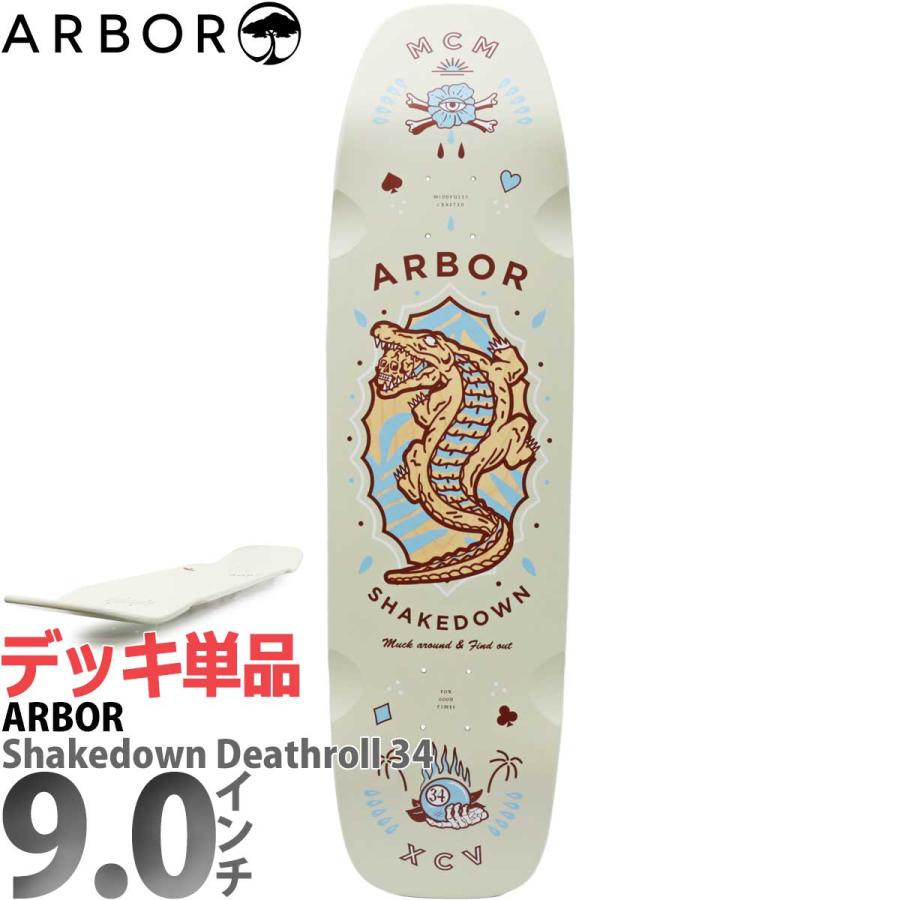 AROBR SHAKDDOWN 34 デッキ Arbor Skateboards - Shakedown 34 Rats Crosscut Series