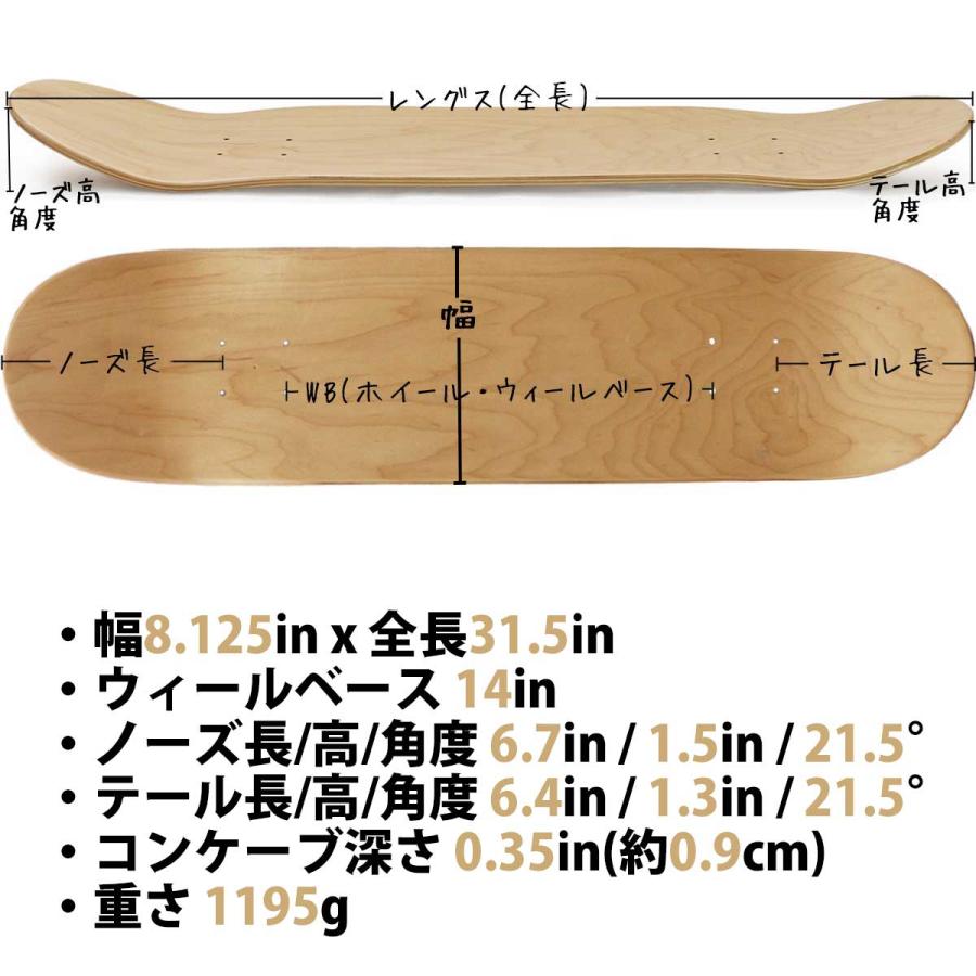 ベーコン スケボー デッキ 8.125インチ Bacon Skateboards OG Logo Price Point 7PLY Deck スケートボード USA製 | ブランド登録なし | 07