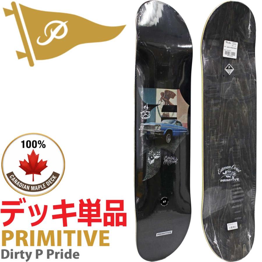 プリミティブ スケボー デッキ 8.0インチ Primitive Skateboards Dirty P Pride Deck ダーティーピー プライド 7PLY カナディアンメイプル カットバック | PRIMITIVE