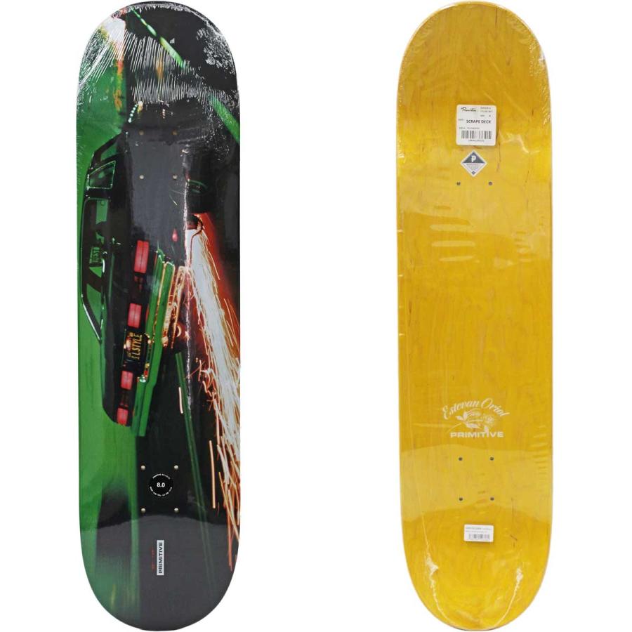 プリミティブ スケボー デッキ 8.0インチ Primitive Skateboards Scrape Deck スクレープ 7PLY カナディアンメイプル カットバック | PRIMITIVE | 01