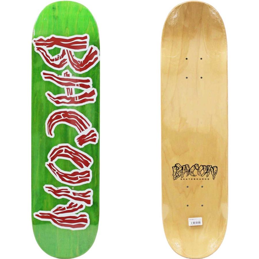 ベーコン スケボー キッズデッキ 7.375x28インチ Bacon OG Logo Grassfiber 6PLY Deck スケートボード ロゴ グラスファイバー 薄い 軽い 高耐久性 | ブランド登録なし | 01