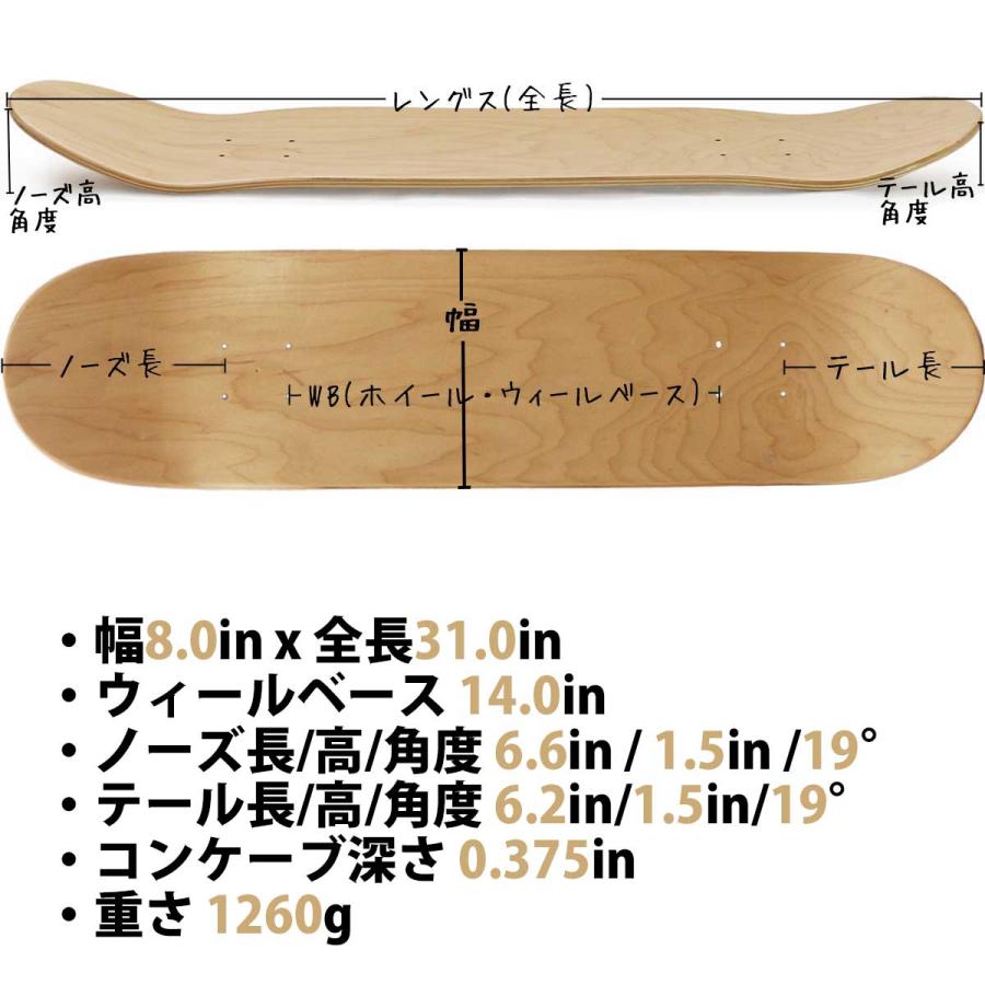 アンパサンド パウンド スケボー デッキ 8.0インチ Ampersand Pound Skateboards Pro Johnson Dogs In Space プロモデル スケートボード 板 単品 | ブランド登録なし | 07