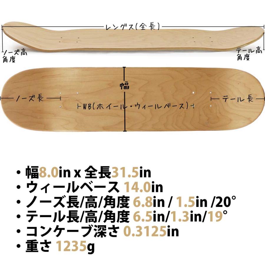 アンパサンド パウンド スケボー デッキ 8.0インチ Ampersand Pound Skateboards Loophole Collab Balance Cruiser Deck ループホール スケートボード 板 単品 | ブランド登録なし | 07