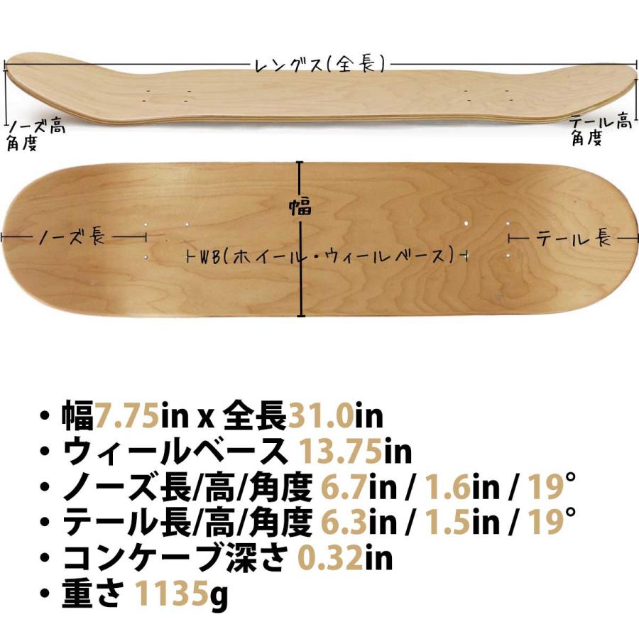 ベーコン スケボー デッキ 7.75x31インチ Bacon OG Logo 7PLY Deck スケートボード ロゴ ハードロックメイプル 強い 弾く 高耐久 | ブランド登録なし | 07