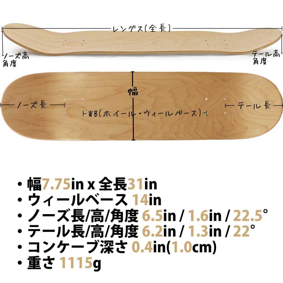 プリミティブ スケボー デッキ 7.75インチ Primitive Dirty P Ginza Camo Deck スケートボード ダーティーピー ギンザカモ 人気ブランド 板 | PRIMITIVE | 07