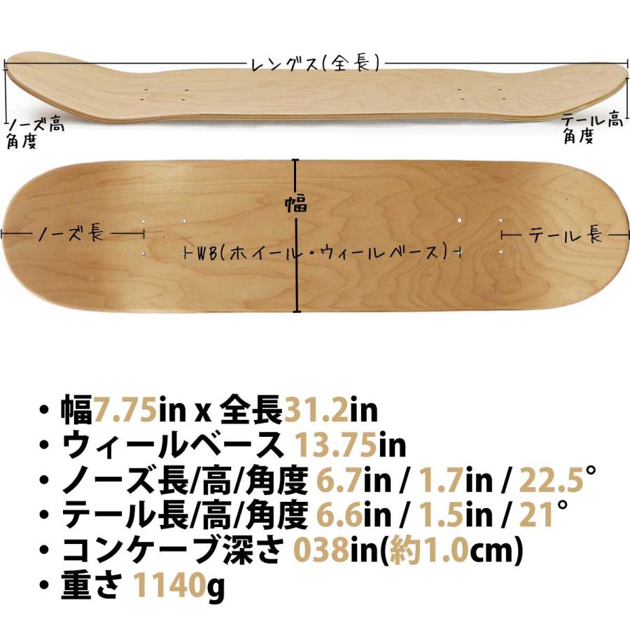プリミティブ スケボー デッキ 7.75インチ Primitive Dirty P Danger  Deck スケートボード ダーティーピー デンジャー 人気ブランド 板 | PRIMITIVE | 07